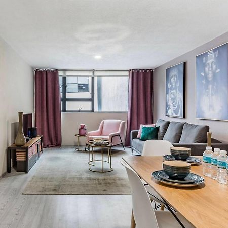 Cozy Roma Norte Flat - Parking- Wifi - Sleeps 6 Mexikóváros Kültér fotó